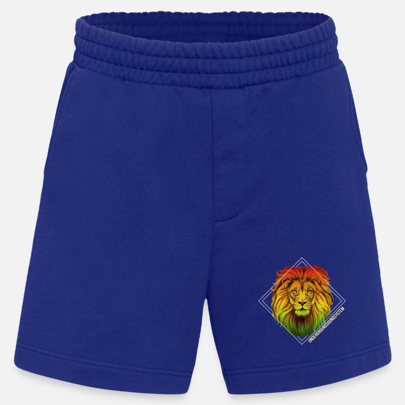 Rainbow Lion Diamond Pattern - Heavyweight Shorts - made by SPREAD  - Iconic Blue