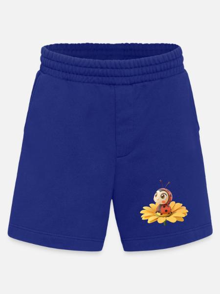 Cute ladybug on a flower - Heavyweight Shorts - made by SPREAD - Iconic Blue