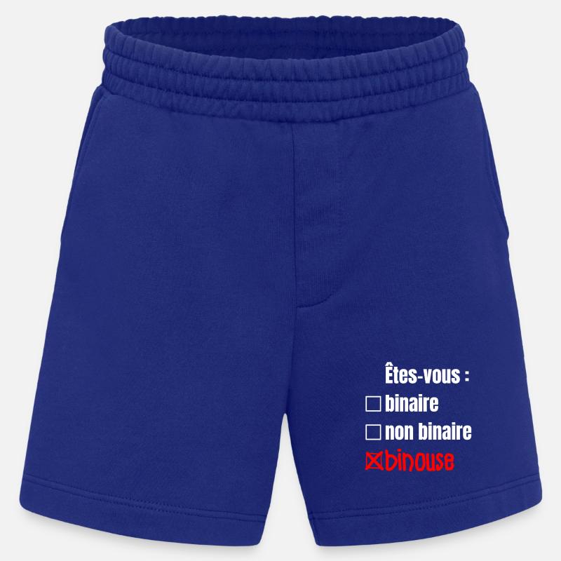 ARE YOU BINARY, NON-BINARY, BINOUSE! - Heavyweight Shorts - made by SPREAD - Iconic Blue