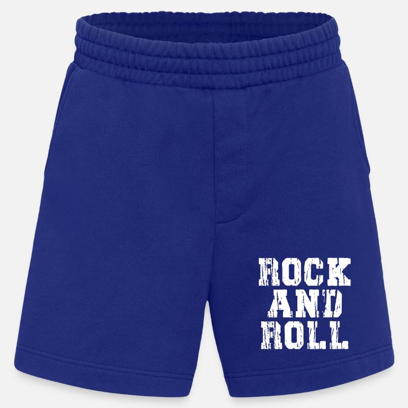 Rock'n'Roll Distressed Text Logo - Heavyweight Shorts - made by SPREAD - Iconic Blue
