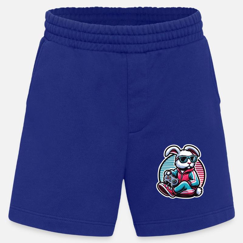 Lässiger Gamer-Hase Mit Controller - Heavyweight Shorts - made by SPREAD  - Iconic Blue