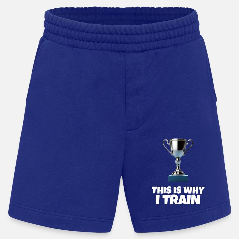 This Is Why I Train - Heavyweight Shorts - made by SPREAD - Iconic Blue