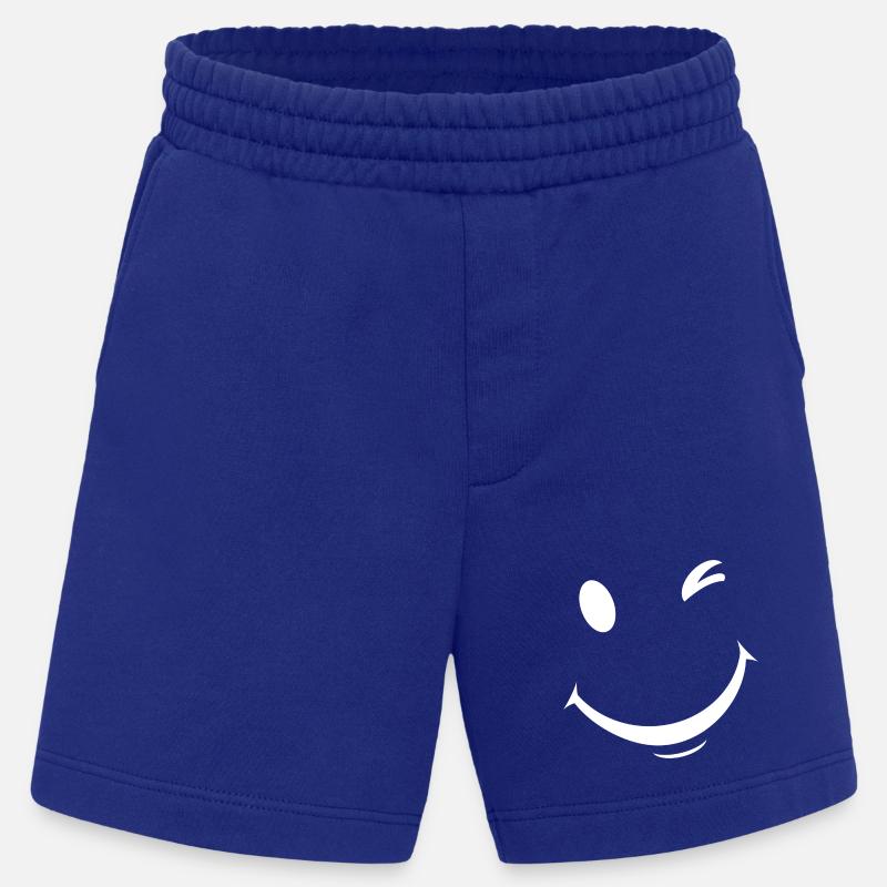 Expression de clin d’œil blanc - Short bio épais fabriqué en UE - Iconic Blue