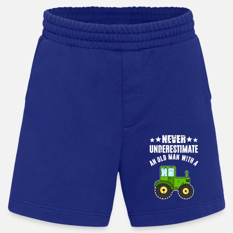 Never Underestimate Traktor - Heavyweight Shorts - made by SPREAD - Iconic Blue
