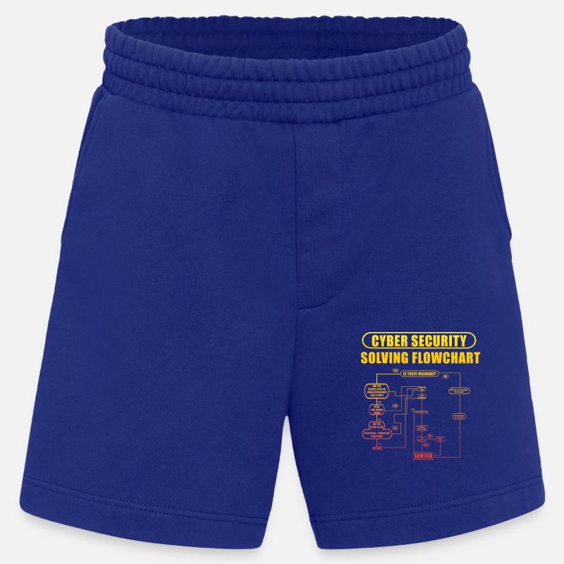 Cyber Security Solving Flowchart - Heavyweight Shorts - made by SPREAD  - Iconic Blue