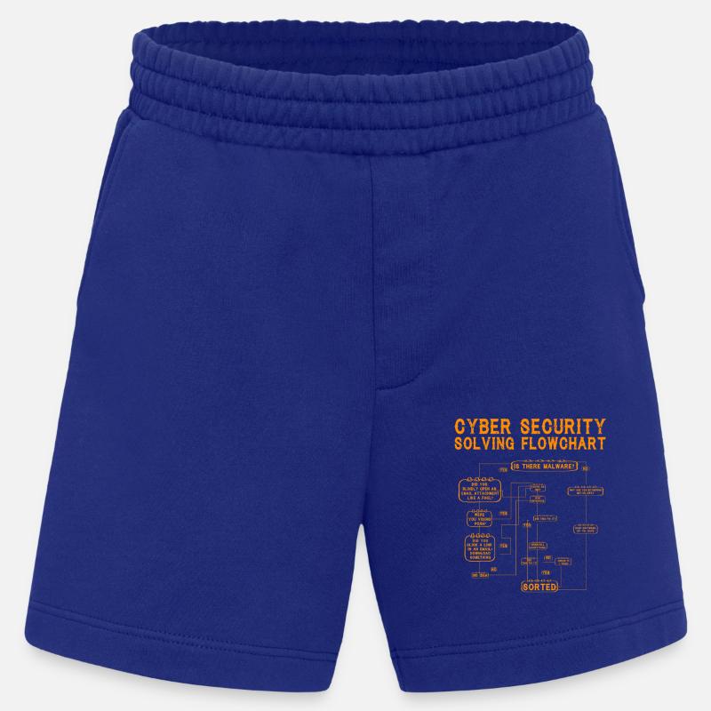 Cyber Security Solving Flowchart - Heavyweight Shorts - made by SPREAD  - Iconic Blue