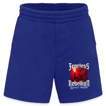 Trendig Rebell Streetwear Bengalo Pyro Streetwear - Heavyweight Shorts - made by SPREAD  - Iconic Blue - Vorne