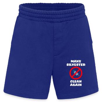 Anti Feuerwerk Gegen Böller - Heavyweight Shorts - made by SPREAD  - Iconic Blue - Vorne