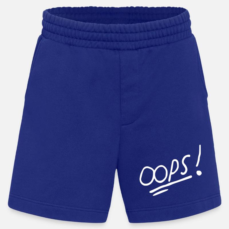 Vibrant Oops Handwritten Text Design - Heavyweight Shorts - made by SPREAD - Iconic Blue