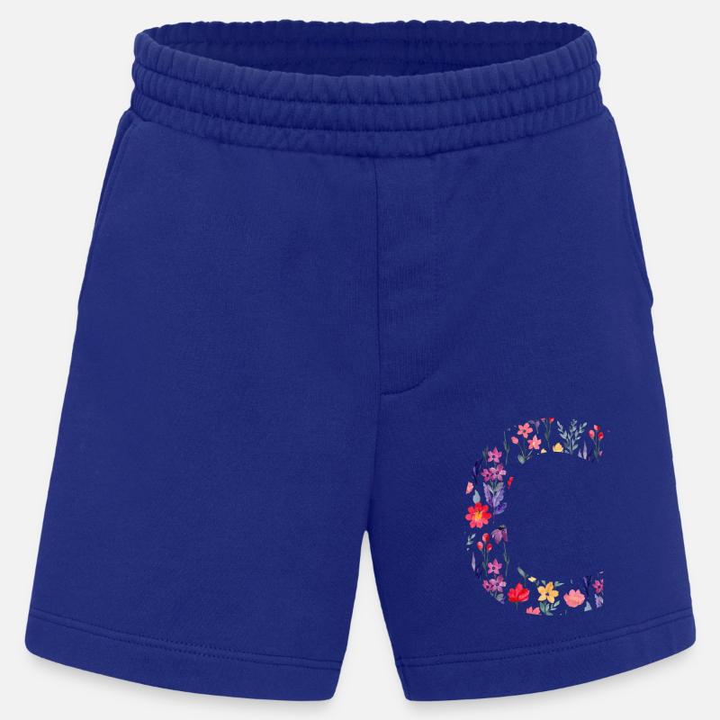 Personalisierter Blumenbuchstabe c - Geschenkidee - Heavyweight Shorts - made by SPREAD  - Iconic Blue