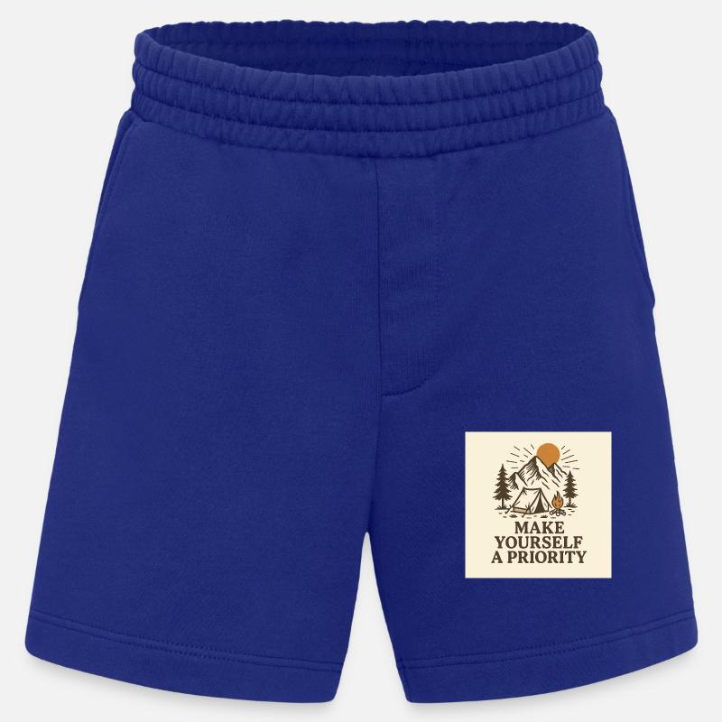 MAKE YOURSELF A PRIORITY - Heavyweight Shorts - made by SPREAD  - Iconic Blue