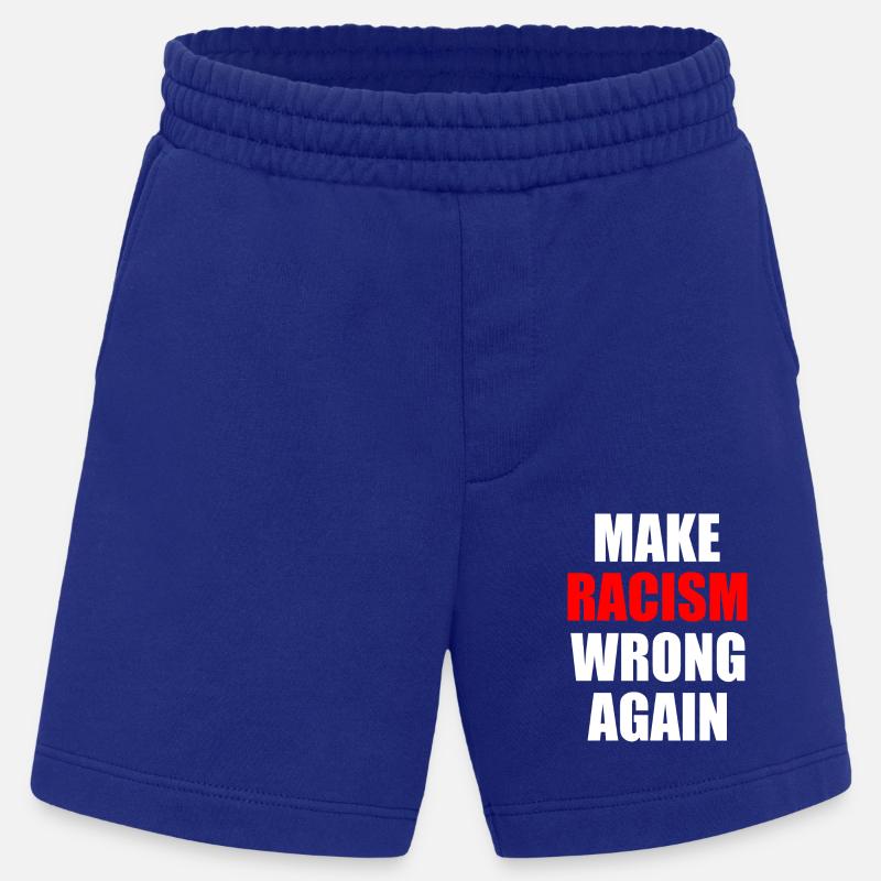 make racism wrong again - Heavyweight Shorts - made by SPREAD  - Iconic Blue