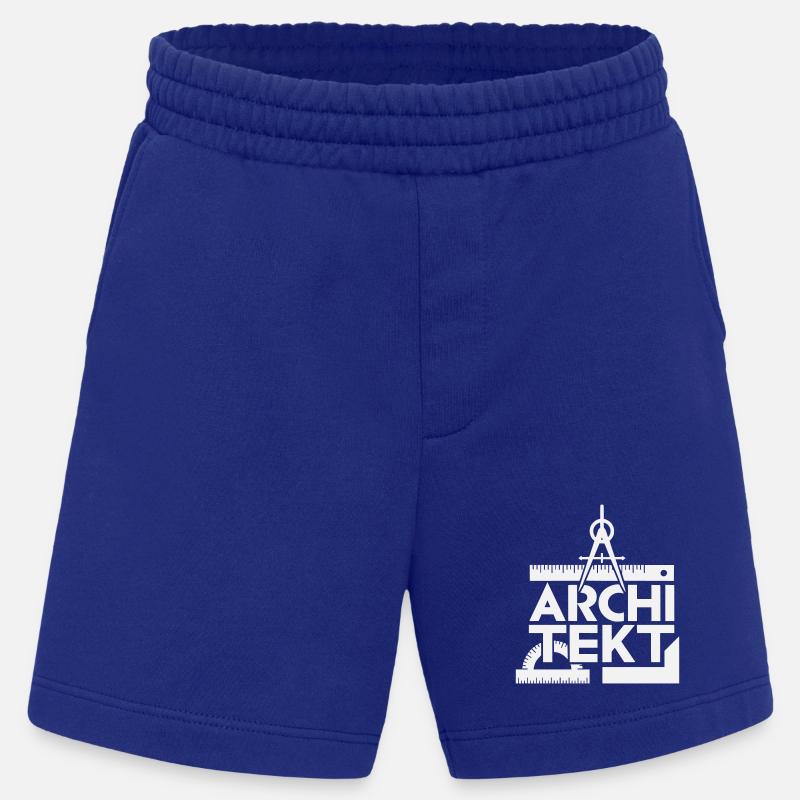 Architecture Design Grid Symbolism - Heavyweight Shorts - made by SPREAD  - Iconic Blue