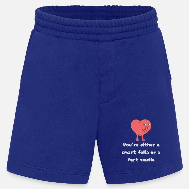 Schlauer Kerl oder Furz-Smella-Herz - Heavyweight Shorts - made by SPREAD  - Iconic Blue