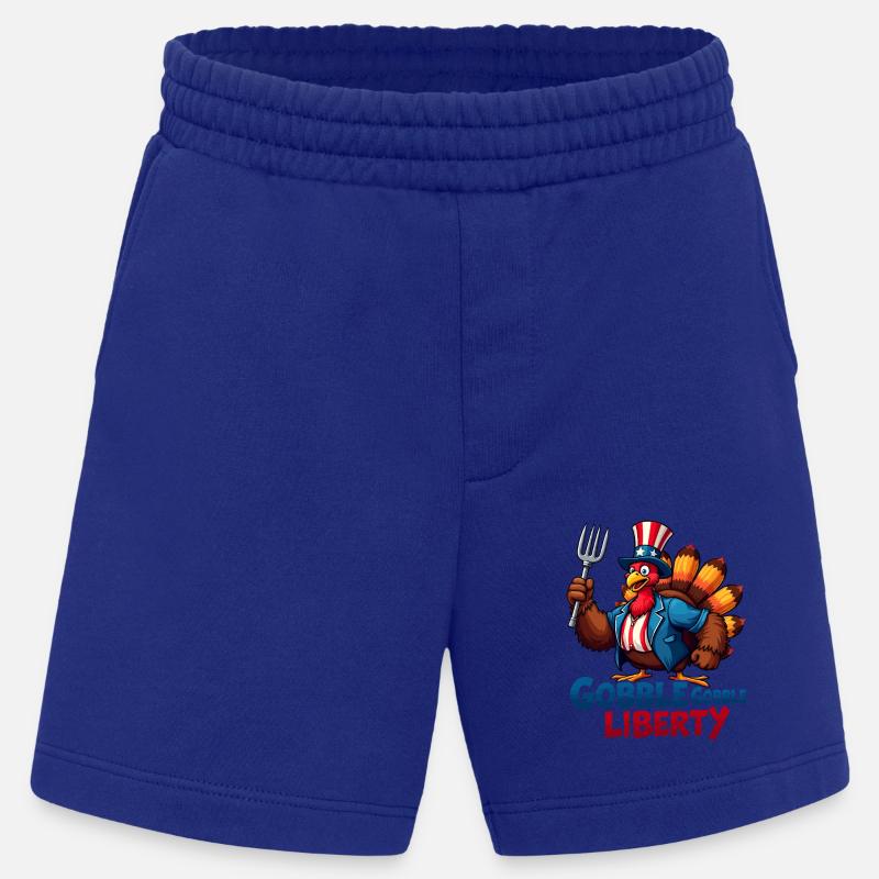 Gobble Gobble Liberty - Heavyweight Shorts - made by SPREAD  - Iconic Blue
