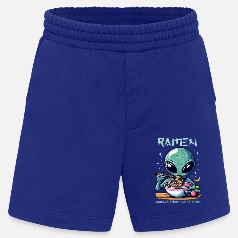 Outer Space Ramen Alien Nudeln - Heavyweight Shorts - made by SPREAD  - Iconic Blue