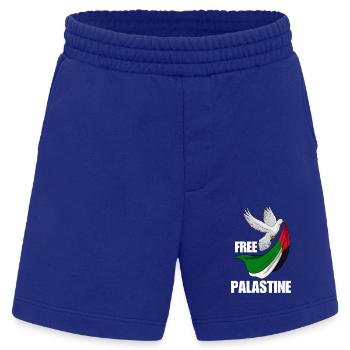 Free Palestine Design – Déclaration pour la paix - Short bio épais fabriqué en UE - Iconic Blue - Devant