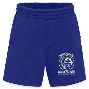 Moschusochse König der Arktis - Unaufhaltsam! - Heavyweight Shorts - made by SPREAD  - Iconic Blue - Vorne