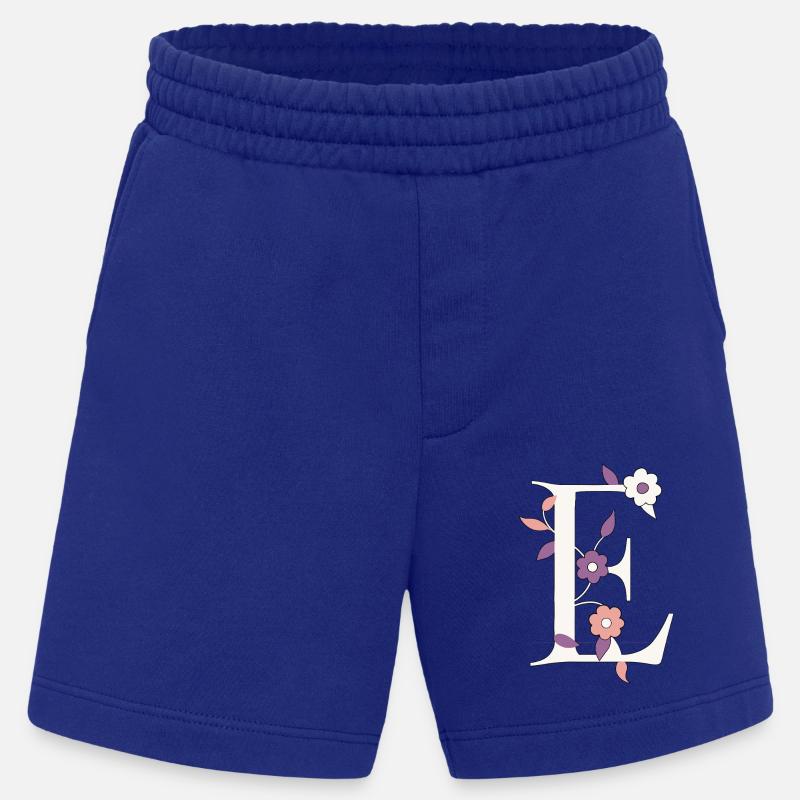 Buchstabe E Monogramm Retro - Heavyweight Shorts - made by SPREAD  - Iconic Blue