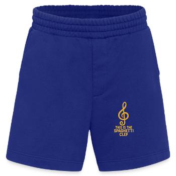 Spaghetti Musik Notenschlüssel - Heavyweight Shorts - made by SPREAD  - Iconic Blue - Vorne