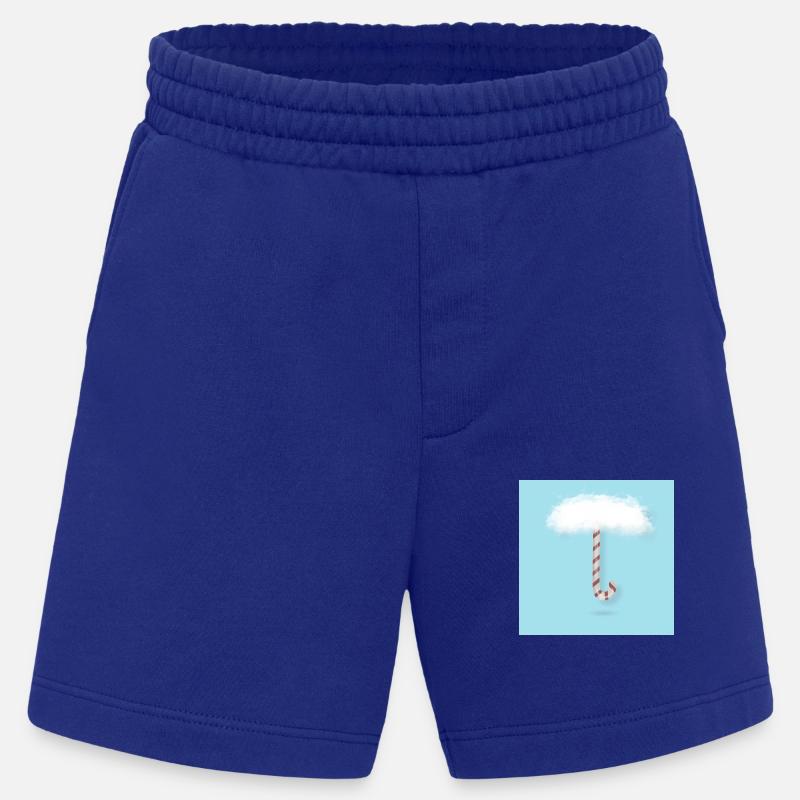 Candy Cane with Clouds - Heavyweight Shorts - made by SPREAD  - Iconic Blue