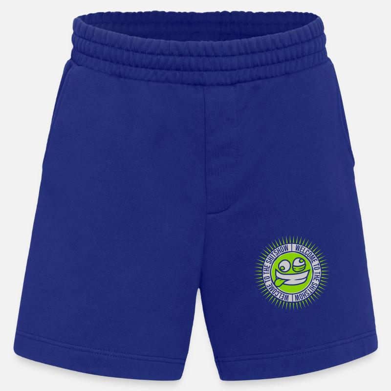 Face Crazy Shitshow - Heavyweight Shorts - made by SPREAD  - Iconic Blue