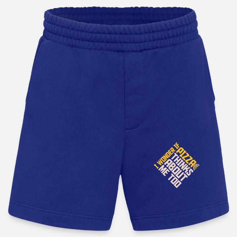 pizza thinks about me - Heavyweight Shorts - made by SPREAD - Iconic Blue
