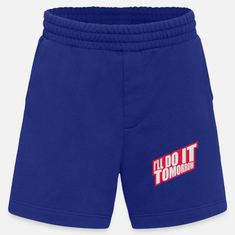 do it tomorrow quote - Heavyweight Shorts - made by SPREAD  - Iconic Blue