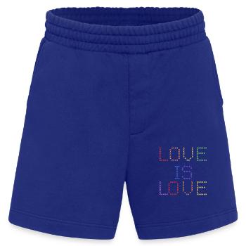 Liebe ist Liebe Stichmotive Pride Merch - Heavyweight Shorts - made by SPREAD  - Iconic Blue - Vorne