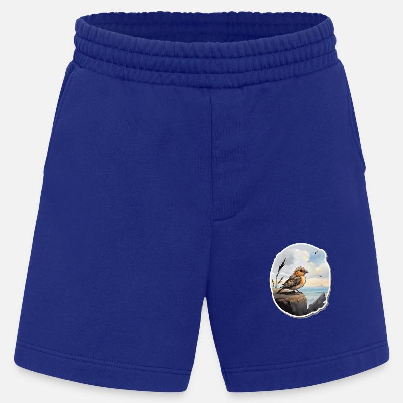 Landschaft Gemälde mit Vogel - Heavyweight Shorts - made by SPREAD  - Iconic Blue