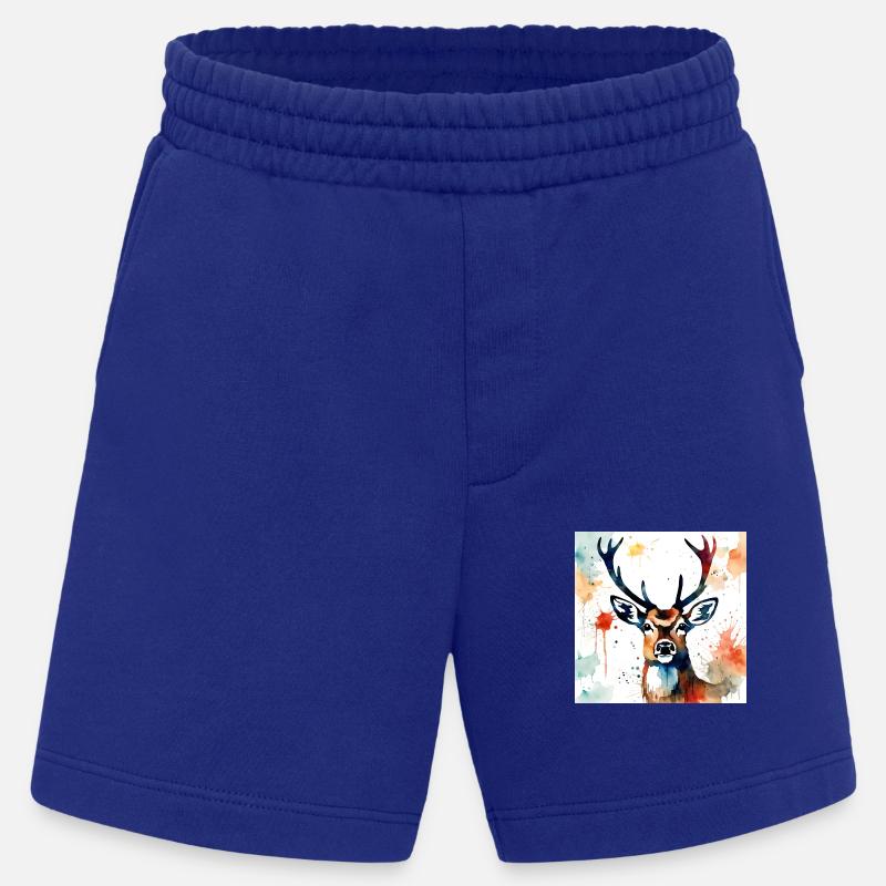 Hirsch gemälde - Heavyweight Shorts - made by SPREAD  - Iconic Blue
