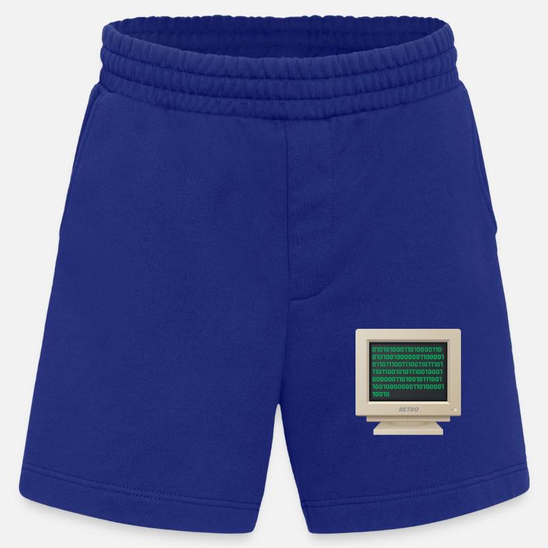 CRT - Binary Code - Heavyweight Shorts - made by SPREAD  - Iconic Blue
