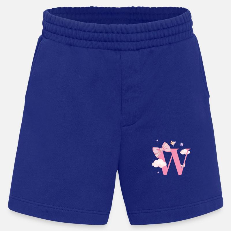 Buchstabe mit rosa Wolken - Heavyweight Shorts - made by SPREAD  - Iconic Blue