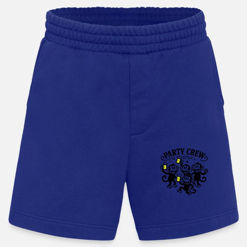 Party Crew Affe Bier - Heavyweight Shorts - made by SPREAD - Iconic Blue