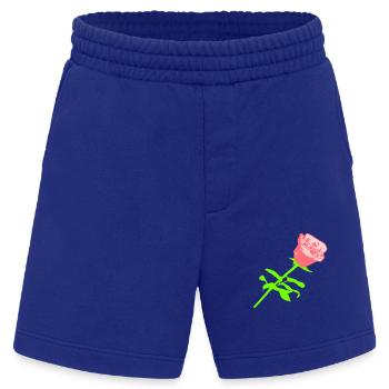 Hübsche Schöne Rose Blüte Blatt Röschen Romantisch - Heavyweight Shorts - made by SPREAD  - Iconic Blue - Vorne