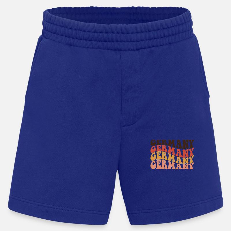 Germany Retro Text Layers - Heavyweight Shorts - made by SPREAD  - Iconic Blue