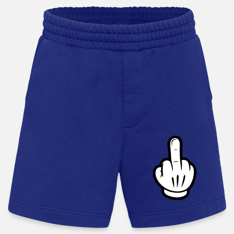 Middle Finger Comic Hand - Heavyweight Shorts - made by SPREAD - Iconic Blue