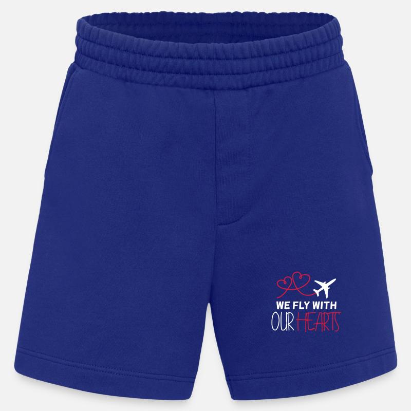 Flugzeug Pilot Spruch Geschenk - Heavyweight Shorts - made by SPREAD - Iconic Blue