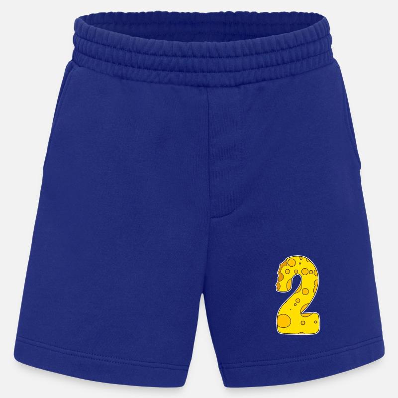 Number 2 - Two - Second - Heavyweight Shorts - made by SPREAD  - Iconic Blue