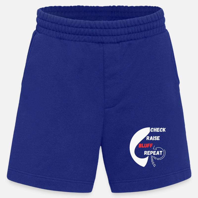 Repeat Poker "Chess, Raise, Bluff, Repeat" - Heavyweight Shorts - made by SPREAD - Iconic Blue
