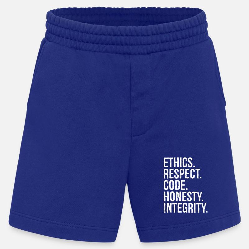 Éthique Respect Code Honnêteté Intégrité - Short bio épais fabriqué en UE - Iconic Blue