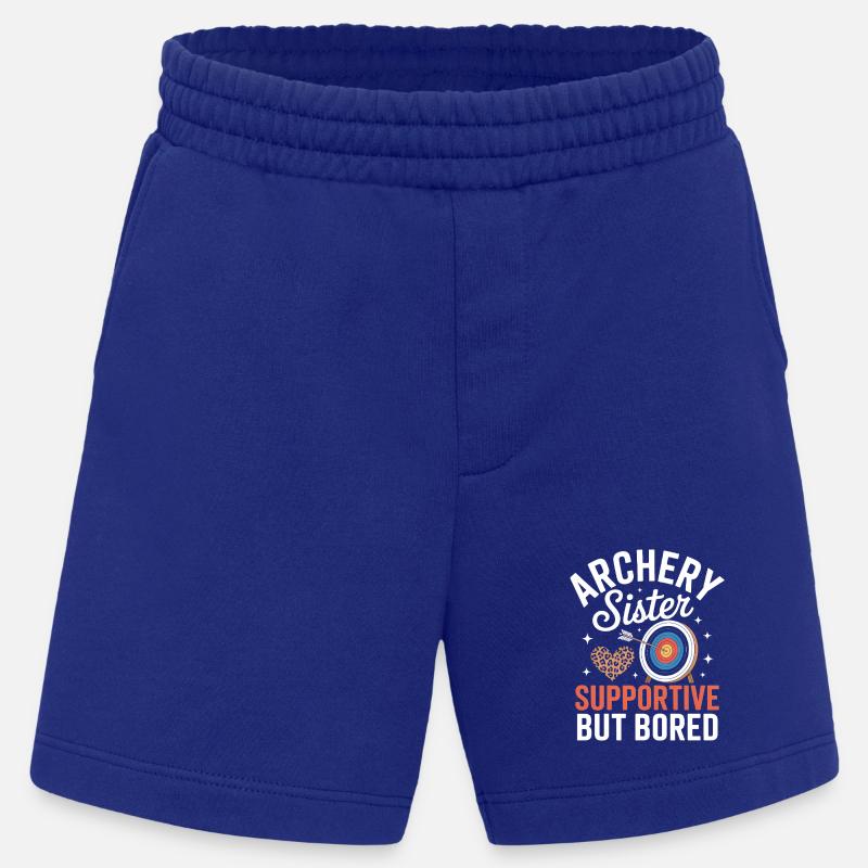 Bogenschießen Spruch Schwester Bogenschießen - Heavyweight Shorts - made by SPREAD  - Iconic Blue