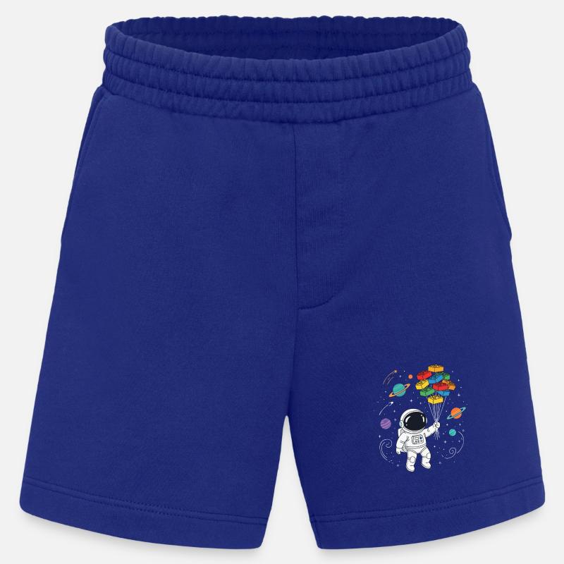 Astronaut Bausteine Space Brick Builder - Heavyweight Shorts - made by SPREAD - Iconic Blue