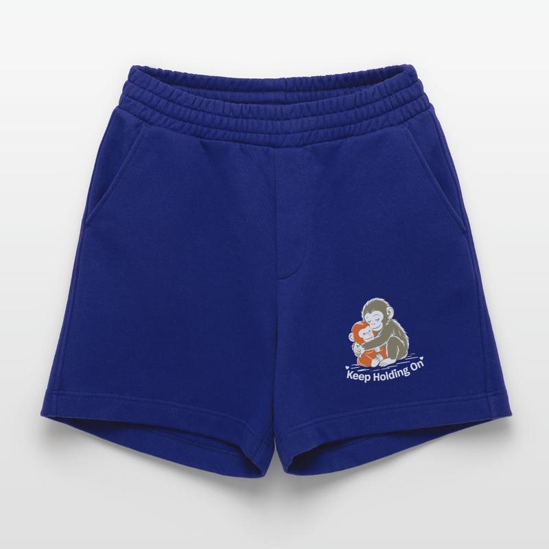 Keep Holding On Monkey Hug Heavyweight Shorts - made by SPREAD 
