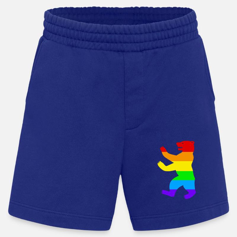 Berliner Bär / Pride Bear / Regenbogen - Heavyweight Shorts - made by SPREAD  - Iconic Blue
