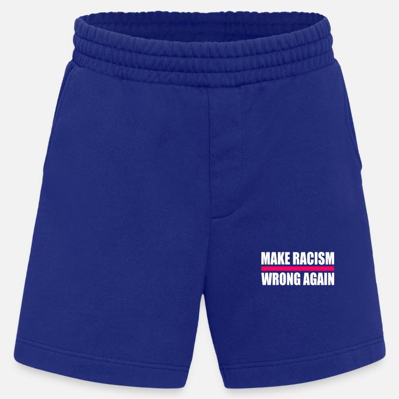 make racism wrong again - Short bio épais fabriqué en UE - Iconic Blue