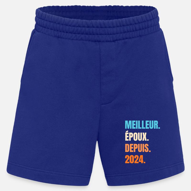 Bester Ehemann seit 2024 Geschenk-Ehemann - Heavyweight Shorts - made by SPREAD  - Iconic Blue