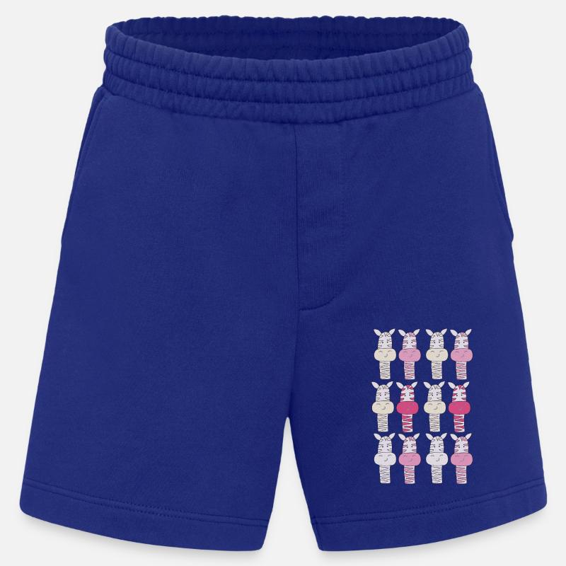 Zebra Pattern Pink - Heavyweight Shorts - made by SPREAD  - Iconic Blue
