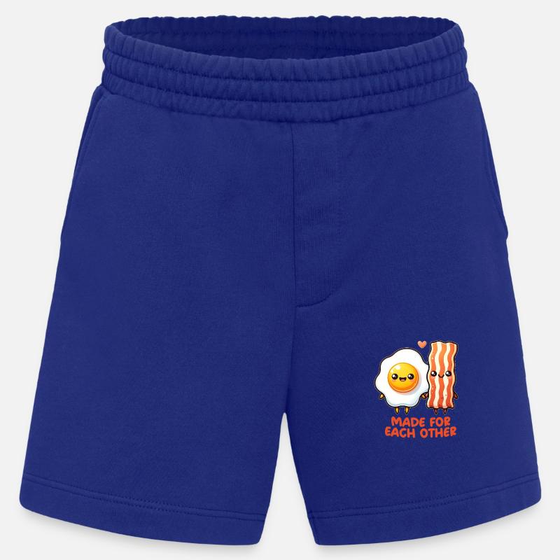 Egg and bacon - Heavyweight Shorts - made by SPREAD  - Iconic Blue