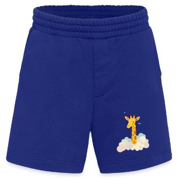 Douce girafe au-dessus des nuages – Motif onirique - Short bio épais fabriqué en UE - Iconic Blue - Devant